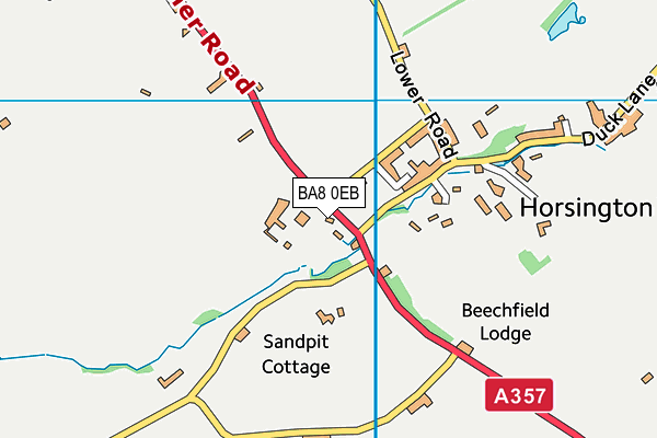 BA8 0EB map - OS VectorMap District (Ordnance Survey)