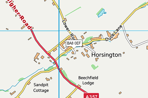 BA8 0EF map - OS VectorMap District (Ordnance Survey)