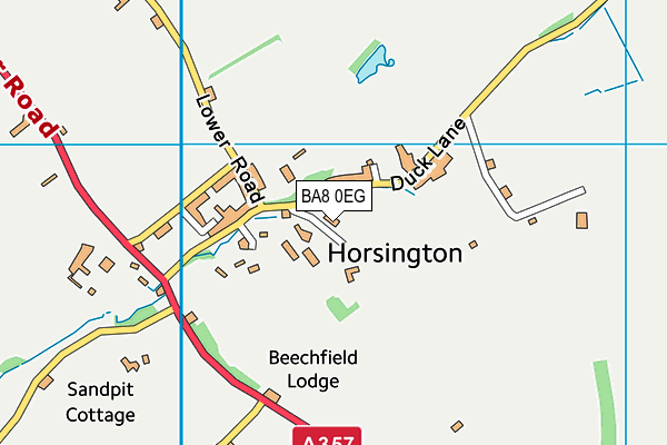 BA8 0EG map - OS VectorMap District (Ordnance Survey)