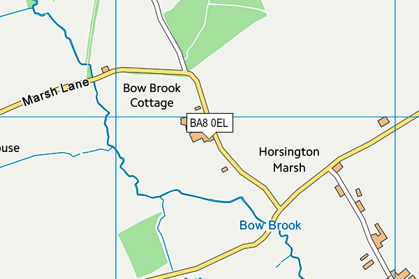 BA8 0EL map - OS VectorMap District (Ordnance Survey)