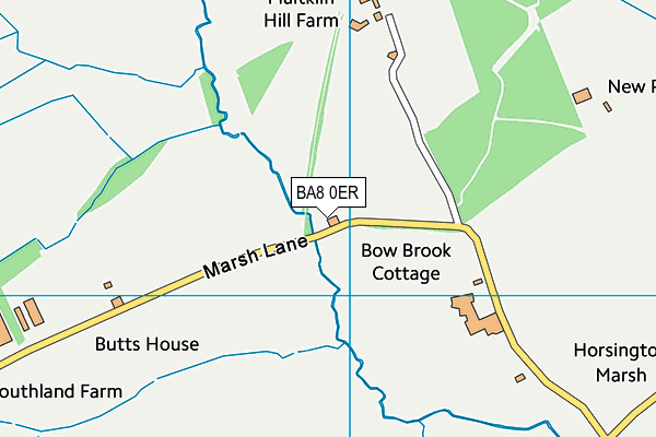 BA8 0ER map - OS VectorMap District (Ordnance Survey)