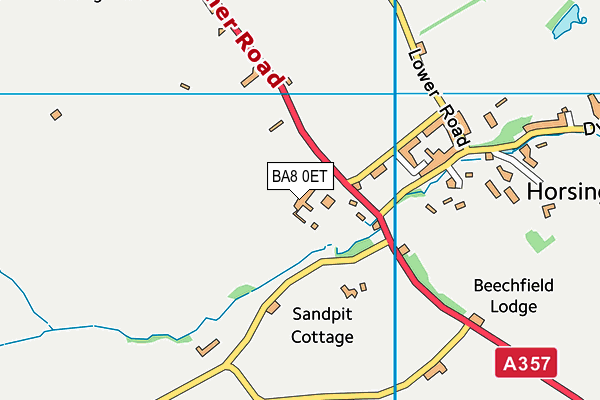 BA8 0ET map - OS VectorMap District (Ordnance Survey)