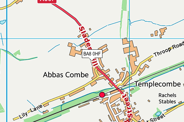 BA8 0HF map - OS VectorMap District (Ordnance Survey)