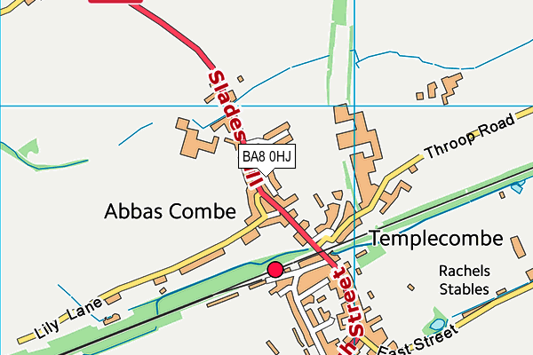 BA8 0HJ map - OS VectorMap District (Ordnance Survey)