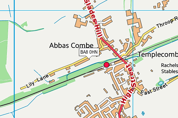 BA8 0HN map - OS VectorMap District (Ordnance Survey)