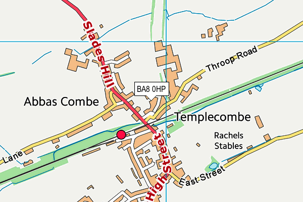 Abbas and Templecombe Church School map (BA8 0HP) - OS VectorMap District (Ordnance Survey)