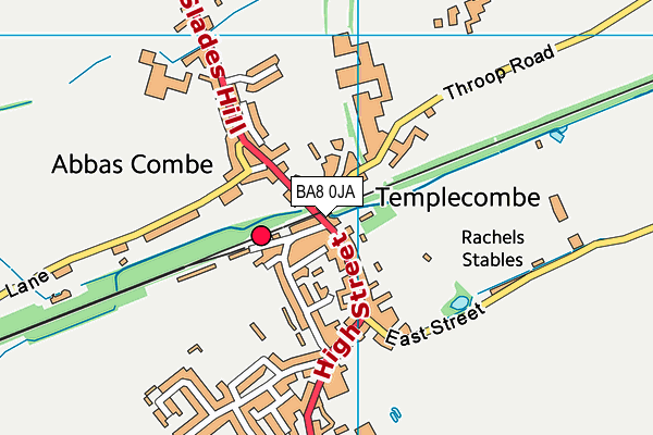 BA8 0JA map - OS VectorMap District (Ordnance Survey)