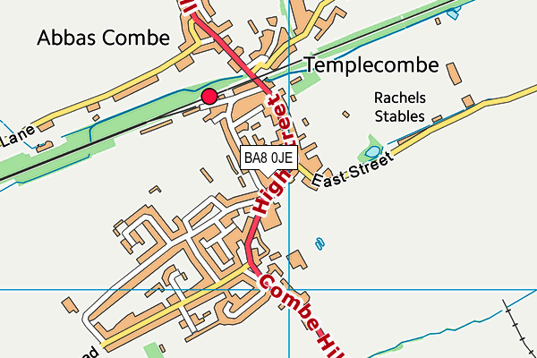 BA8 0JE map - OS VectorMap District (Ordnance Survey)