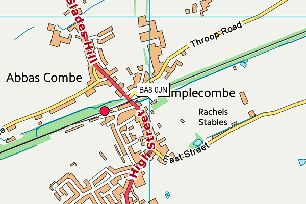 BA8 0JN map - OS VectorMap District (Ordnance Survey)