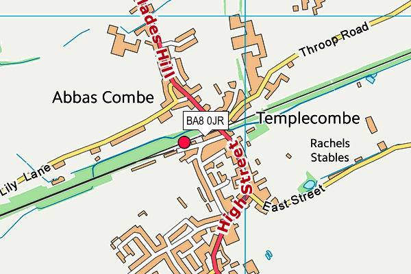 BA8 0JR map - OS VectorMap District (Ordnance Survey)
