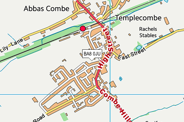 BA8 0JU map - OS VectorMap District (Ordnance Survey)