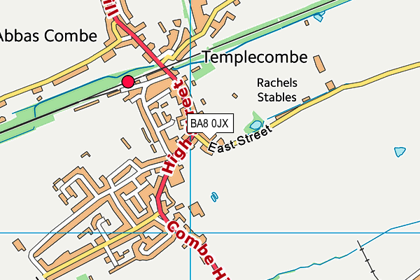 BA8 0JX map - OS VectorMap District (Ordnance Survey)