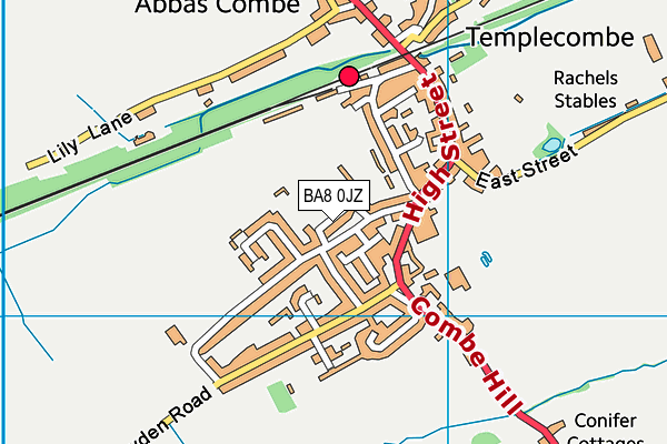 BA8 0JZ map - OS VectorMap District (Ordnance Survey)