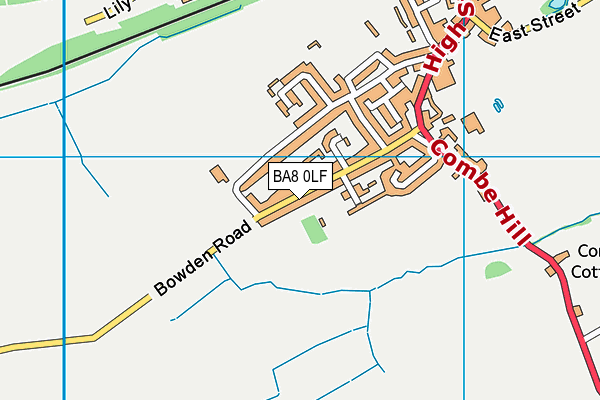 BA8 0LF map - OS VectorMap District (Ordnance Survey)