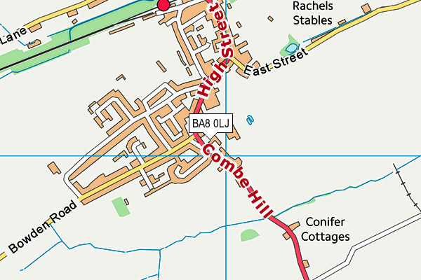 BA8 0LJ map - OS VectorMap District (Ordnance Survey)