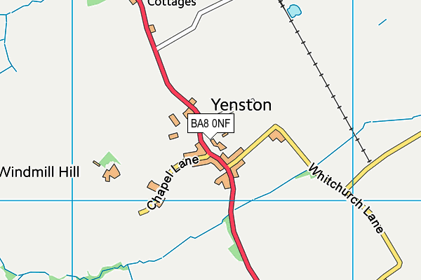 BA8 0NF map - OS VectorMap District (Ordnance Survey)