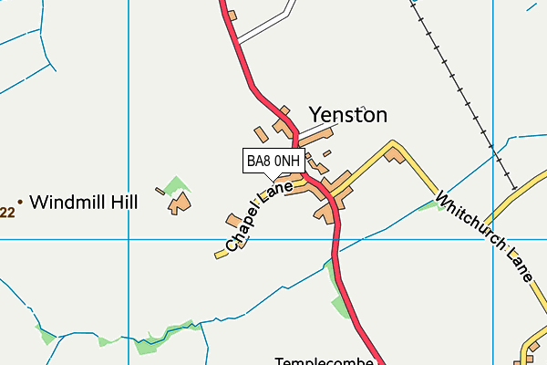 BA8 0NH map - OS VectorMap District (Ordnance Survey)