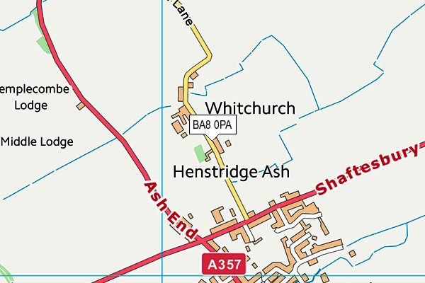 BA8 0PA map - OS VectorMap District (Ordnance Survey)