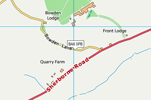 BA8 0PB map - OS VectorMap District (Ordnance Survey)