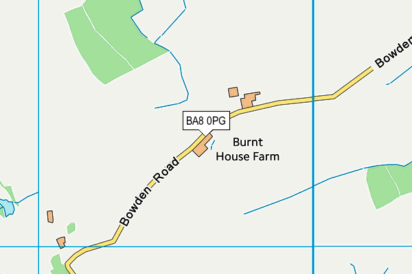 BA8 0PG map - OS VectorMap District (Ordnance Survey)