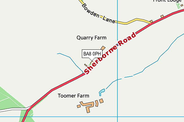 BA8 0PH map - OS VectorMap District (Ordnance Survey)