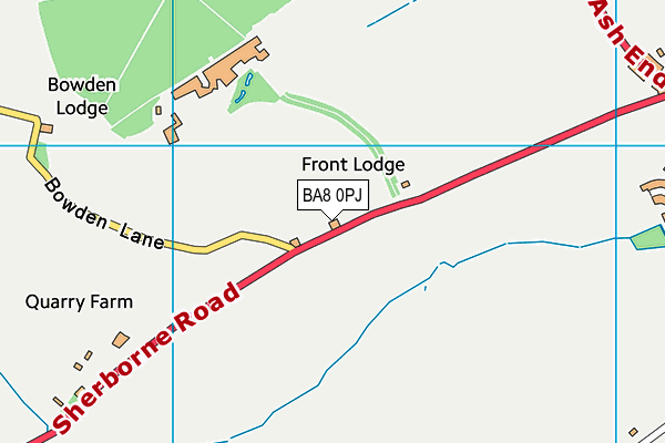 BA8 0PJ map - OS VectorMap District (Ordnance Survey)