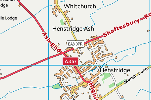 BA8 0PR map - OS VectorMap District (Ordnance Survey)