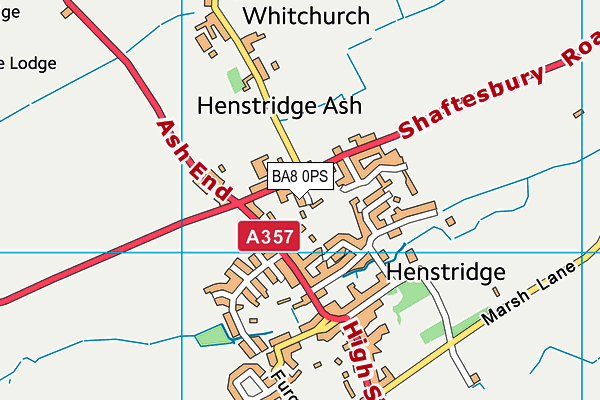 BA8 0PS map - OS VectorMap District (Ordnance Survey)