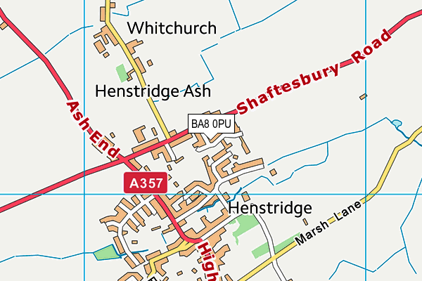 BA8 0PU map - OS VectorMap District (Ordnance Survey)