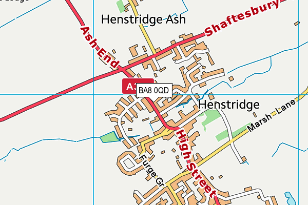 St Nicholas CofE Primary School, Henstridge map (BA8 0QD) - OS VectorMap District (Ordnance Survey)
