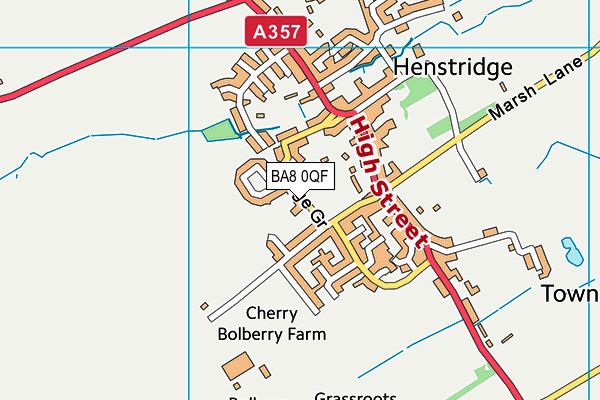 BA8 0QF map - OS VectorMap District (Ordnance Survey)