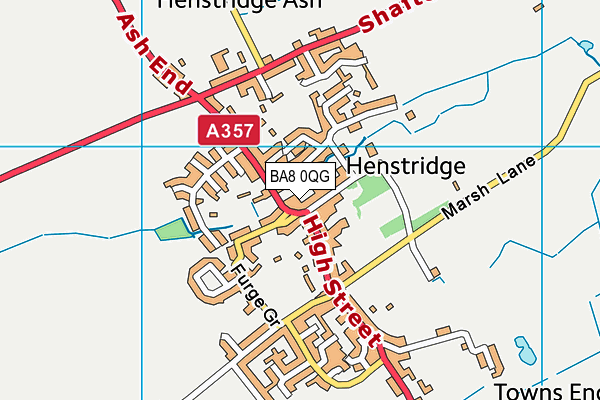 BA8 0QG map - OS VectorMap District (Ordnance Survey)