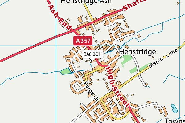 BA8 0QH map - OS VectorMap District (Ordnance Survey)