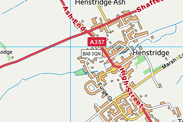 BA8 0QN map - OS VectorMap District (Ordnance Survey)