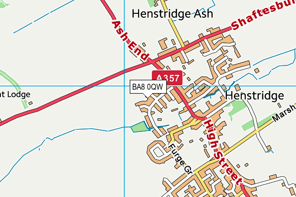 BA8 0QW map - OS VectorMap District (Ordnance Survey)