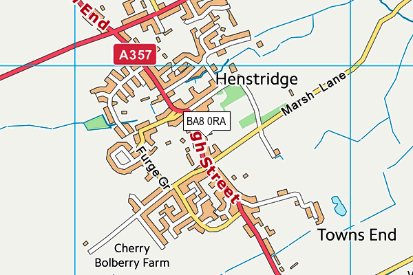 BA8 0RA map - OS VectorMap District (Ordnance Survey)