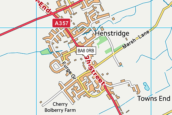 BA8 0RB map - OS VectorMap District (Ordnance Survey)