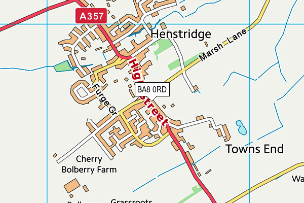 BA8 0RD map - OS VectorMap District (Ordnance Survey)