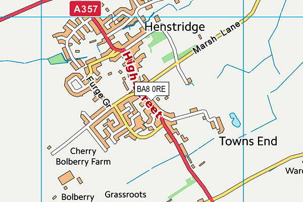 BA8 0RE map - OS VectorMap District (Ordnance Survey)