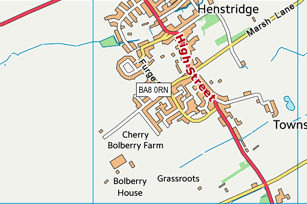 BA8 0RN map - OS VectorMap District (Ordnance Survey)