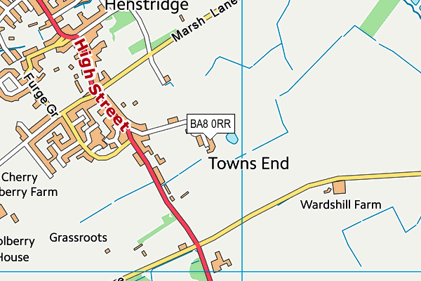 BA8 0RR map - OS VectorMap District (Ordnance Survey)