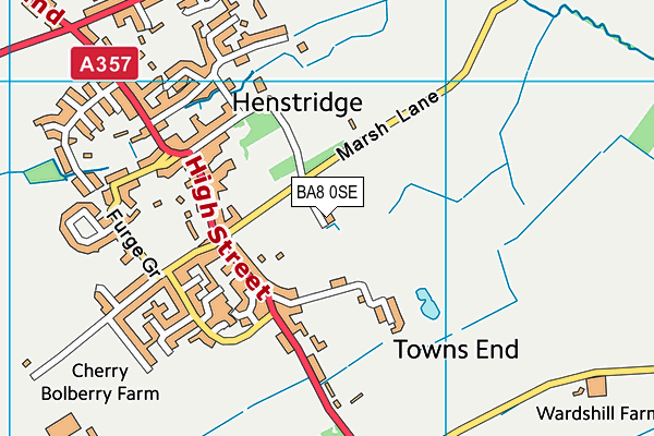 BA8 0SE map - OS VectorMap District (Ordnance Survey)