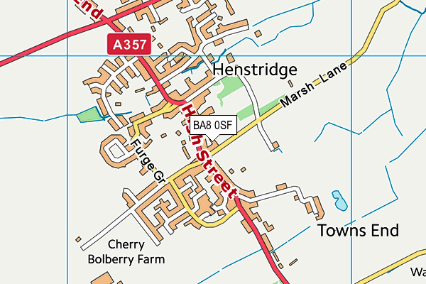 BA8 0SF map - OS VectorMap District (Ordnance Survey)