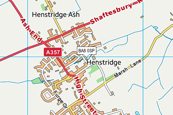 BA8 0SP map - OS VectorMap District (Ordnance Survey)