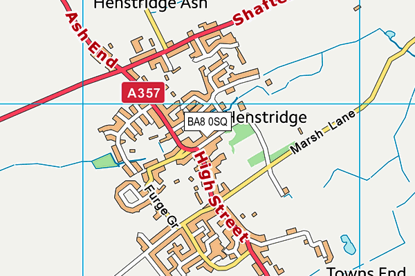 BA8 0SQ map - OS VectorMap District (Ordnance Survey)