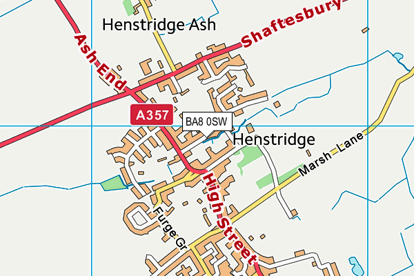 BA8 0SW map - OS VectorMap District (Ordnance Survey)