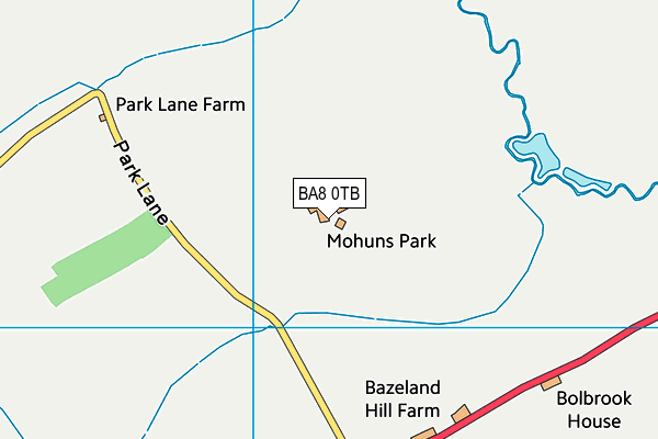 BA8 0TB map - OS VectorMap District (Ordnance Survey)