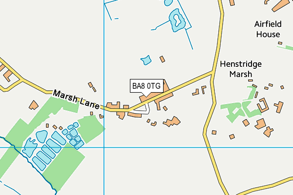 BA8 0TG map - OS VectorMap District (Ordnance Survey)