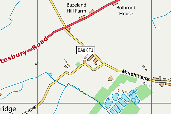 BA8 0TJ map - OS VectorMap District (Ordnance Survey)