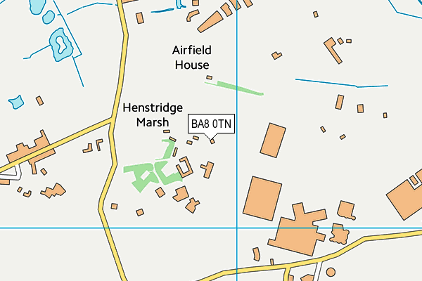 BA8 0TN map - OS VectorMap District (Ordnance Survey)